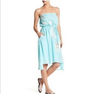 Strapless Aqua Dress
